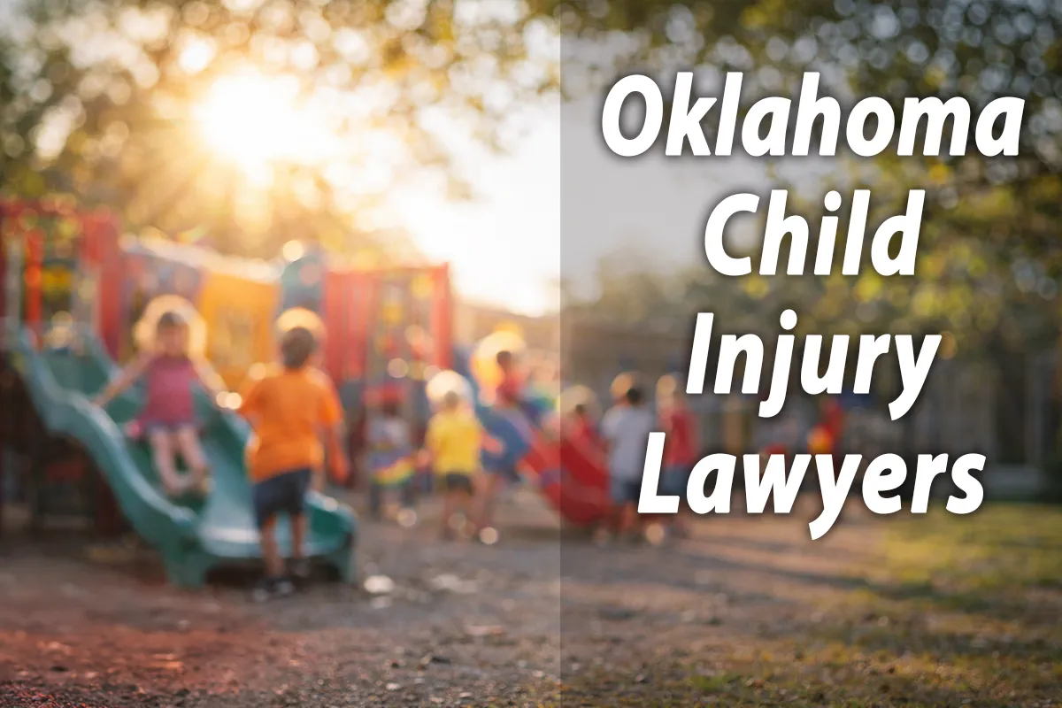 Children playing at an Oklahoma daycare facility, illustrating the risk of preventable child injuries caused by unsafe playground conditions or negligent supervision